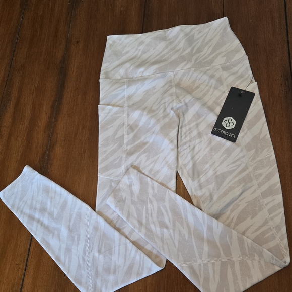 Scorpio Sol Pants - Scorpio Sol White Patterned Leggings